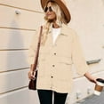 thumbnail image 6 of Women'S Button-Down Vintage Ripped Blue Denim Jacket Khaki L, 6 of 8