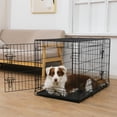 thumbnail image 5 of Max & Marlow Double-Door Dog Crate, Foldable Metal Wire Kennel, Portable, Tray and Divider Included, 36" x 22" x 24.5", 5 of 8