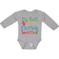 thumbnail image 3 of Inktastic My Aunt in Florida Loves Me Boys or Girls Long Sleeve Baby Bodysuit, 3 of 5
