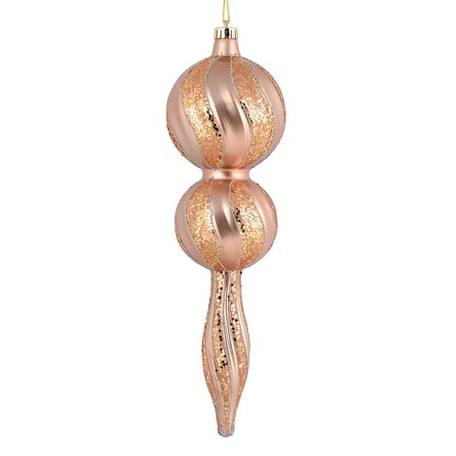 Vickerman N186958D 16.5 Po. Or Rose Pailleté Ornement de Bonbons