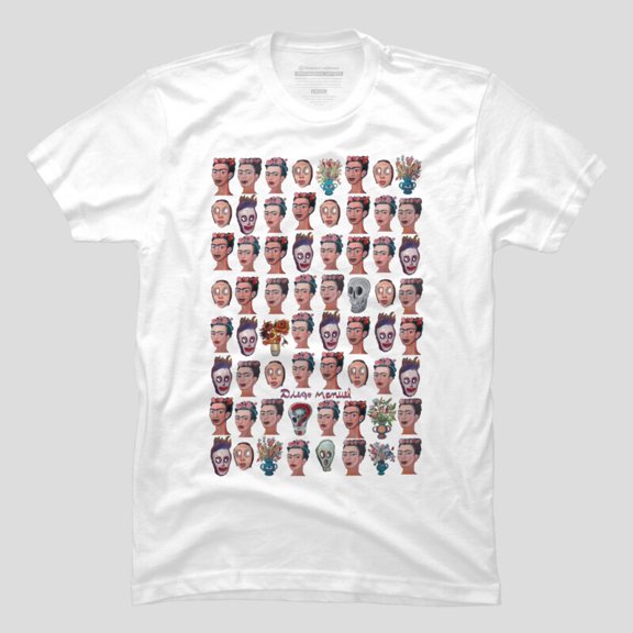 Fridas Artist Portrait Plural Graphic T-shirt M2984393, Up to Size 5XL