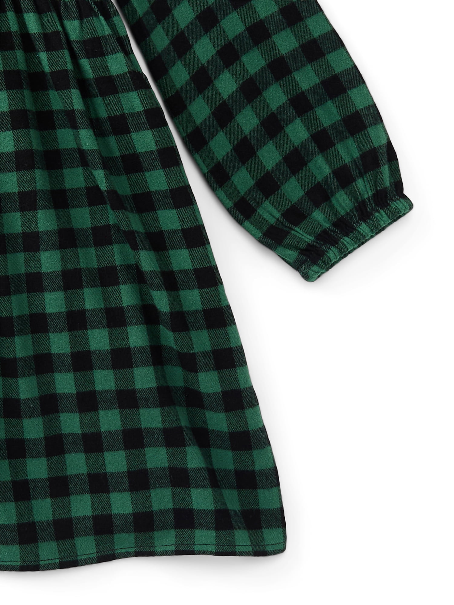 Wonder Nation Girls Long Sleeve Flannel Dress, Sizes 4-18 & Plus
