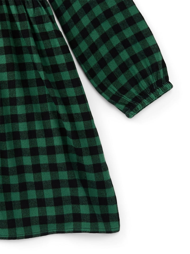 Wonder Nation Girls Long Sleeve Flannel Dress, Sizes 4-18 & Plus -  Walmart.com