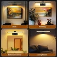 thumbnail image 5 of 2 Pack Cordless Picture Light, Battery Powered 16" Picture Light, Rechargeable Wall Light whit Remote for Wall Decoration, Art Display, Galleries, Portrait, 5 of 8