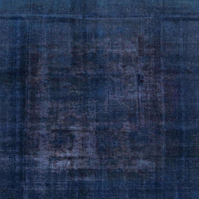 Ahgly Company Tapis d'Intérieur Carrés Abstraits Bleus Persans, 3 Pieds Carré