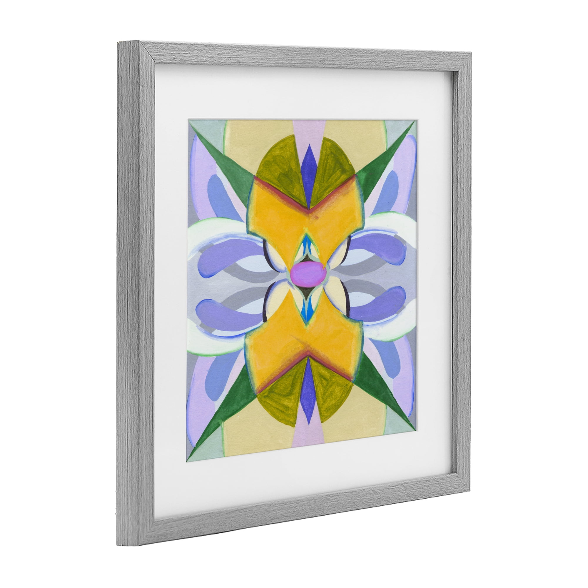 Stupell Industries Revival Kaleidoscope Symmetry Gray Framed Print Under Glass, design by Melissa Wang