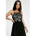 thumbnail image 4 of ABPHQTO Vestido largo de gasa de encaje sin espalda entrecruzado negro para mujer, 4 of 5
