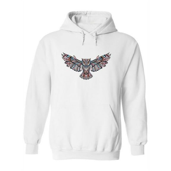 Flying Owl With Pattern Hoodie Women -Image by Shutterstock, Female Small