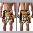 thumbnail image 3 of luoweisi Men's Beach Shorts Quick Dry Swim Trunks with Mesh Lining Leopard L, 3 of 5