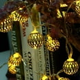 Qedertek Solar String Lights 11ft 10 LED Moroccan Ball Fairy Globe