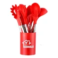 thumbnail image 1 of Juego De Cucharones De Silicona Y Acero Inoxidable KITCHENES 12 piezas, 1 of 7