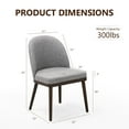 thumbnail image 2 of AFO Modern Parsons Upholstered Fabric Dining Chairs Set of 2 for Dining Room Kitchen, Dark Grey, 2 of 6