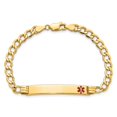 thumbnail image 6 of Auriga Fine Jewelry 14K Yellow Gold Semi-Solid Cuban Id Bracelet 7 inch for Women (L- 7inch, W- 6.5mm), 6 of 6