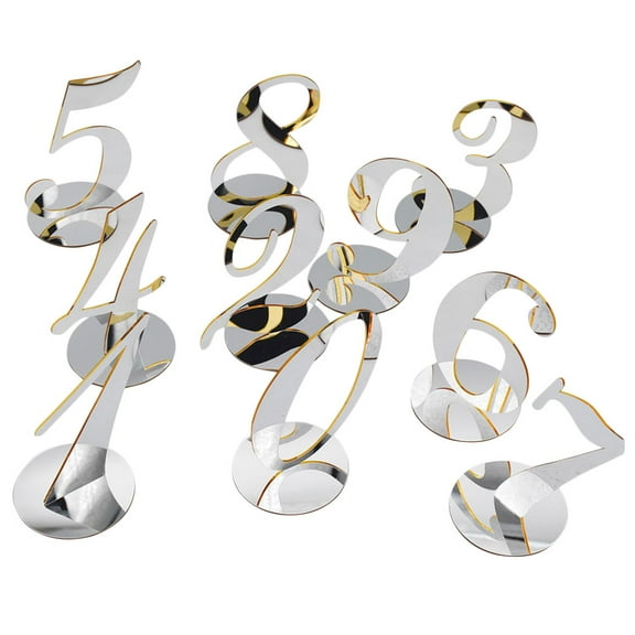 FUEENIRVA 10Pcs Wedding Table Number Signs Acrylic Seating Arrangement for Coffee Shops