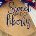 thumbnail image 5 of Wreath for Front Door, Patriotic Wreaths for Front Door, 12 in Round, Front Door Sign, 4Th of July decor, Star decorations, Wooden Wall decor, Holiday Entry, 1 Pc, 5 of 8