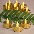 thumbnail image 2 of LumaBase Battery Operated LED Tea Lights - Set of 12 (Gold), 2 of 10