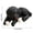 Black, variant on Simulated Poodle Squishy Stress Toy with Slow Rising Texture and Red Collar, Brown, for Relaxation, Squeeze Toy