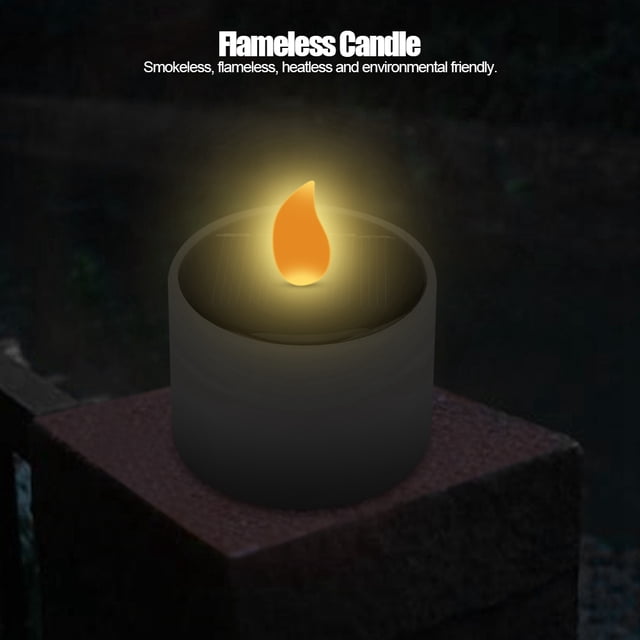 LED Tea Light, Battery Operated Flameless Candle, Bright Solar Powered For Festival Celebration Hotel