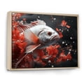 thumbnail image 2 of Designart "Serene Image Of Red And Grey Koi Fish Swimming III" Kois Fish Floater Framed Wall Art Prints, 2 of 5