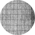 thumbnail image 1 of Ahgly Company Indoor Round Checkered Gray Modern Area Rugs, 6' Round, 1 of 4