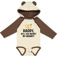 thumbnail image 3 of Inktastic Daddy Will You Marry My Mommy with Rings for Proposal Boys or Girls Long Sleeve Baby Bodysuit, 3 of 5