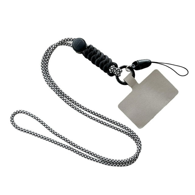 Seitruly Cordón de teléfono móvil correa de cuerda colgante de cuello desmontable ajustable gris corto Teléfono y Comunicación Gris Largo