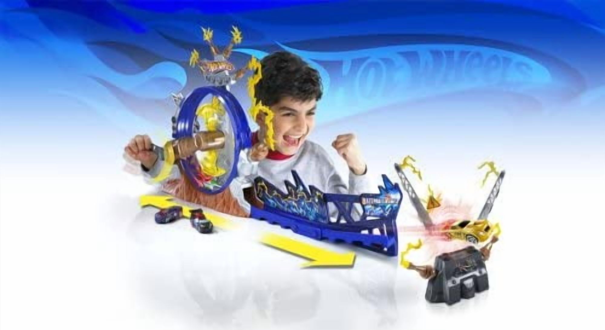 Hot Wheels Rumblers Thunder Launcher - Includes Decorated Rumblers Vehicle