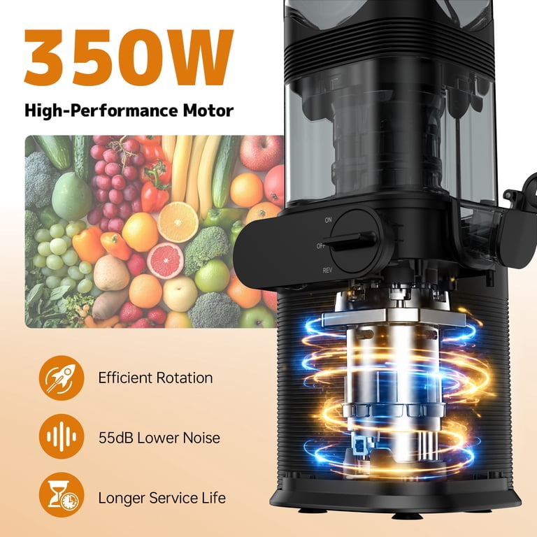 Mguzdi Cold Press Slow Masticating Juicer with Wide Mouth photo 3