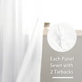 thumbnail image 5 of JIUZHEN White Short Sheer Curtains 45 Inches Long, Rod Pocket Light Filtering Semi Transparent Voile Window Curtains for Living Room & Bedroom, Set of 2 Panels with Tiebacks, W52 x L45, 5 of 7