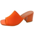 thumbnail image 1 of Zapatos Vestir Slip On Slides Sandalias Tacón Grueso Bloque Punto para Mujer, 1 of 9