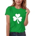 thumbnail image 3 of MKOSPLRT Filles T-Shirts de la Saint-Patrick 3-15 Ans Hauts à Imprimé Trèfle Shamrock Manches Courtes Col Rond Blouses Coupe Ample T-Shirts de Fête à Thème, 3 of 6