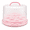 Pink, variant on Pink 12 Inch Cake Carrier With Lid And Handle For Baking Events & Outdoor Trips