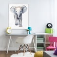 thumbnail image 3 of Stupell Industries Eclectic Baby Elephant Walking White Framed Giclee Art, 24 x 30, by Ray Powers, 3 of 8