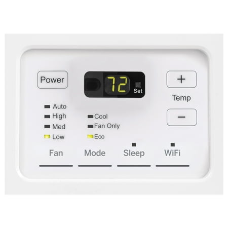 GE® 12,000 BTU 115-Volt Window Air Conditioner with WiFi and Eco Mode for Large Rooms, White, AEG12AZE