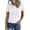 63#White, variant on Women Short Sleeve Crewneck Ribbed Knit Slim Fitted Shirts Summer Tops Basic Tee Casual 2026 Fall Outfits Clothes Blue L