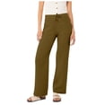 thumbnail image 2 of Kureaily Women's Solid Color Cotton Casual Pants With Drawstring Waist And Pleated Linen Blend Trousers Women Stretchy Trousers, 2 of 4