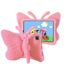 Dteck Kids Case for iPad Air 11 Inch (M2) 2024 / iPad Pro 11 Inch (M4) 2024, Cute Butterfly Case for Kids Light Weight EVA Stand Shockproof Rugged Heavy Duty Kids Friendly iPad Cover,Pink