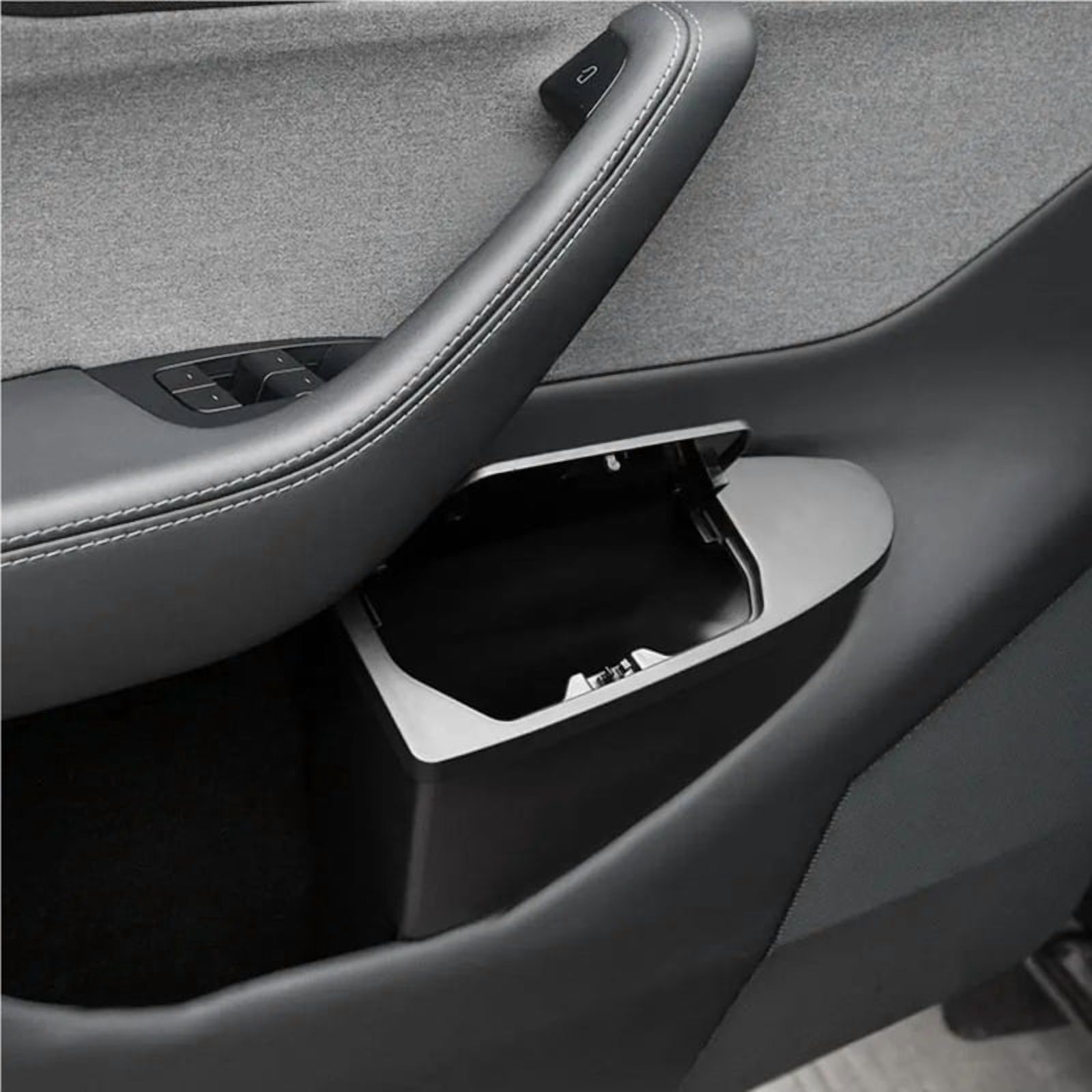 Car Front Door Trash Can For Tesla Model Y Juniper Multifunctional Garbage Pocket Pocket Interior Decoration Accessories