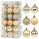 thumbnail image 3 of Bolas de Navidad decorativas de 3 a 60 cm, grandes adornos navideños dorados, 2024, nuevos suministros para fiestas, globos y bolas, 3 of 5
