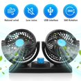 ZGBY 2024 Upgraded Car Dual Head Usb Fan 360Â° Rotatable For Car With
