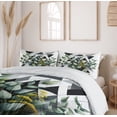 thumbnail image 4 of Ambesonne Eucalyptus Leaves Duvet Cover Set, Meadow Bouquet, Calking, Dark Blue Grey and Green, 4 of 5