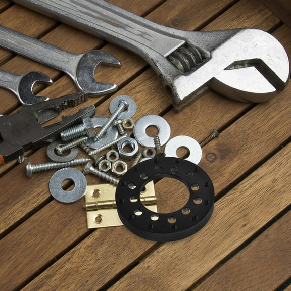 PENIKOKO 1Set Steering Wheel Adapter Plate for Ezgo Txt Golf Cart Accessories Metal Black 8.00X8.00X1.30CM