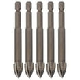 thumbnail image 1 of 5Pcs Cross Drill Bit 1/4in Hex Shank Tile Glass Ceramic Concrete Hole Opener Hard Alloy Tool12mm, 1 of 5