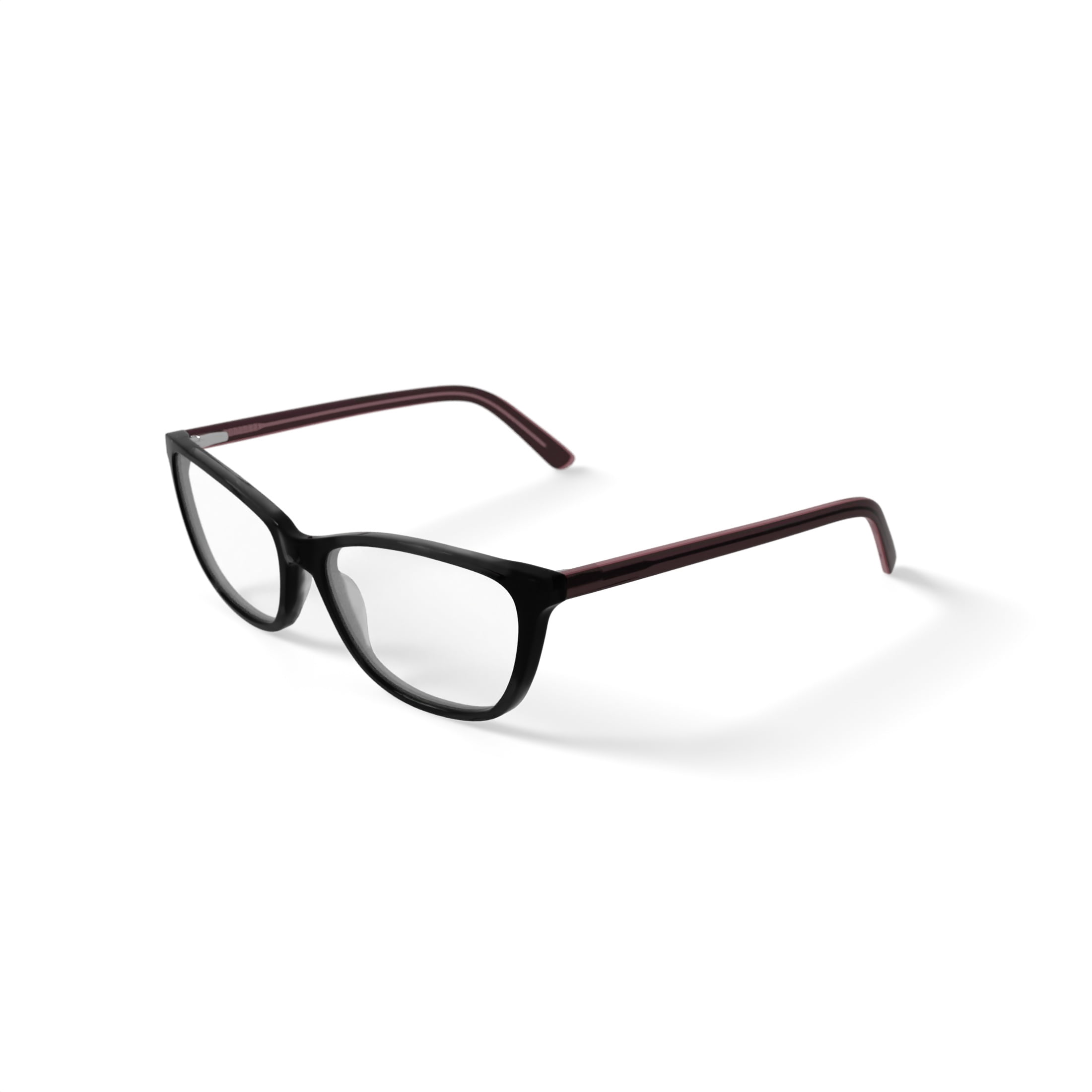 Walmart Women's FM17086 Square Prescription Eyeglasses with Case, Black