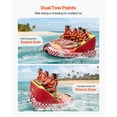 thumbnail image 3 of VEVOR Towable Tubes for Boating, 4-Rider Inflatable Towable Tube for Boat to Pull, 680 lbs Capacity Water Sports Boating Tubes - with Full Nylon Cover, Dual Tow Points, Safety Valve & Padded Handles, 3 of 9