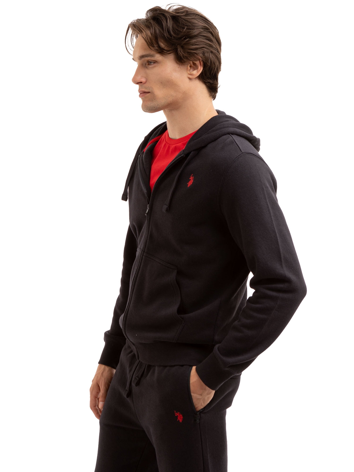 (US発)RRL ボクシーフィット フリースフーディー U.S. Polo Assn. Men's Full Zip Fleece Hoodie - Soft, Casual