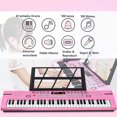 thumbnail image 2 of Electronic Digital Keyboard Piano, Portable 61 Keys Piano Keyboard for Beginners,  Pianos Music Toy with Built-in Dual Speaker, Microphone and Music Sheet Stand Perfect Christmas/Birthday Gift, 2 of 10
