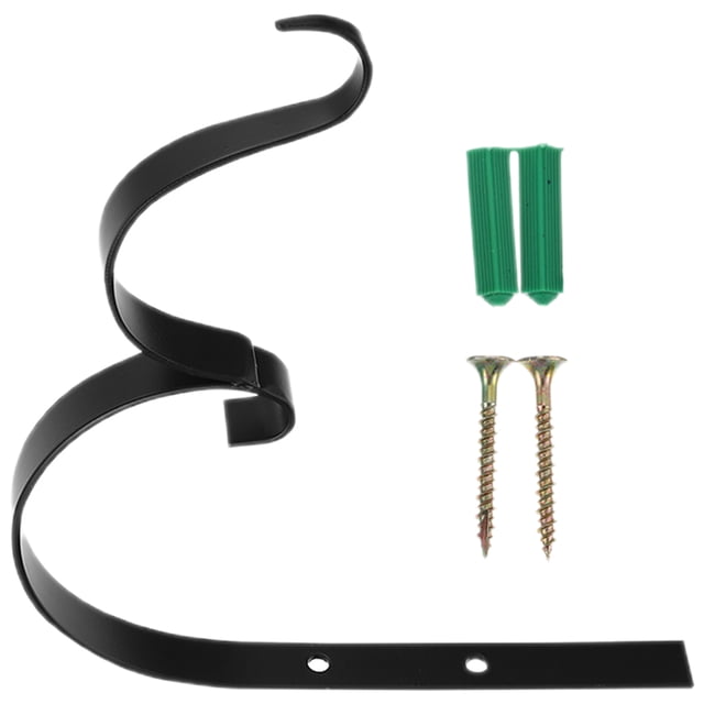 BRIGHTFUFU Gancho Metálico Negro Para Colgar Macetas Ideal Para Balcones Y Interior
