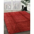 thumbnail image 3 of Ahgly Company Machine Washable Indoor Round Contemporary Fire Engine Red Area Rugs, 4' Round, 3 of 7