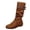 Z_Brown, variant on POROPL Boots for Women,Mid-Calf Slip-on Flat Chelsea Boots Women Ladies Fall Slip On Shoes Women